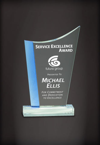 Blue Edge Crystal Wave Peak Award