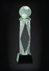Crystal Golf Ball on Facet Column