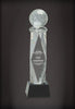 Crystal Golf Ball on Facet Column